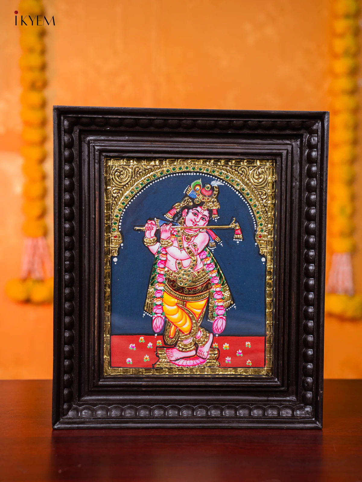 Enchanting BalaKrishna Tanjore painting (13*11 inches) - KJ03140