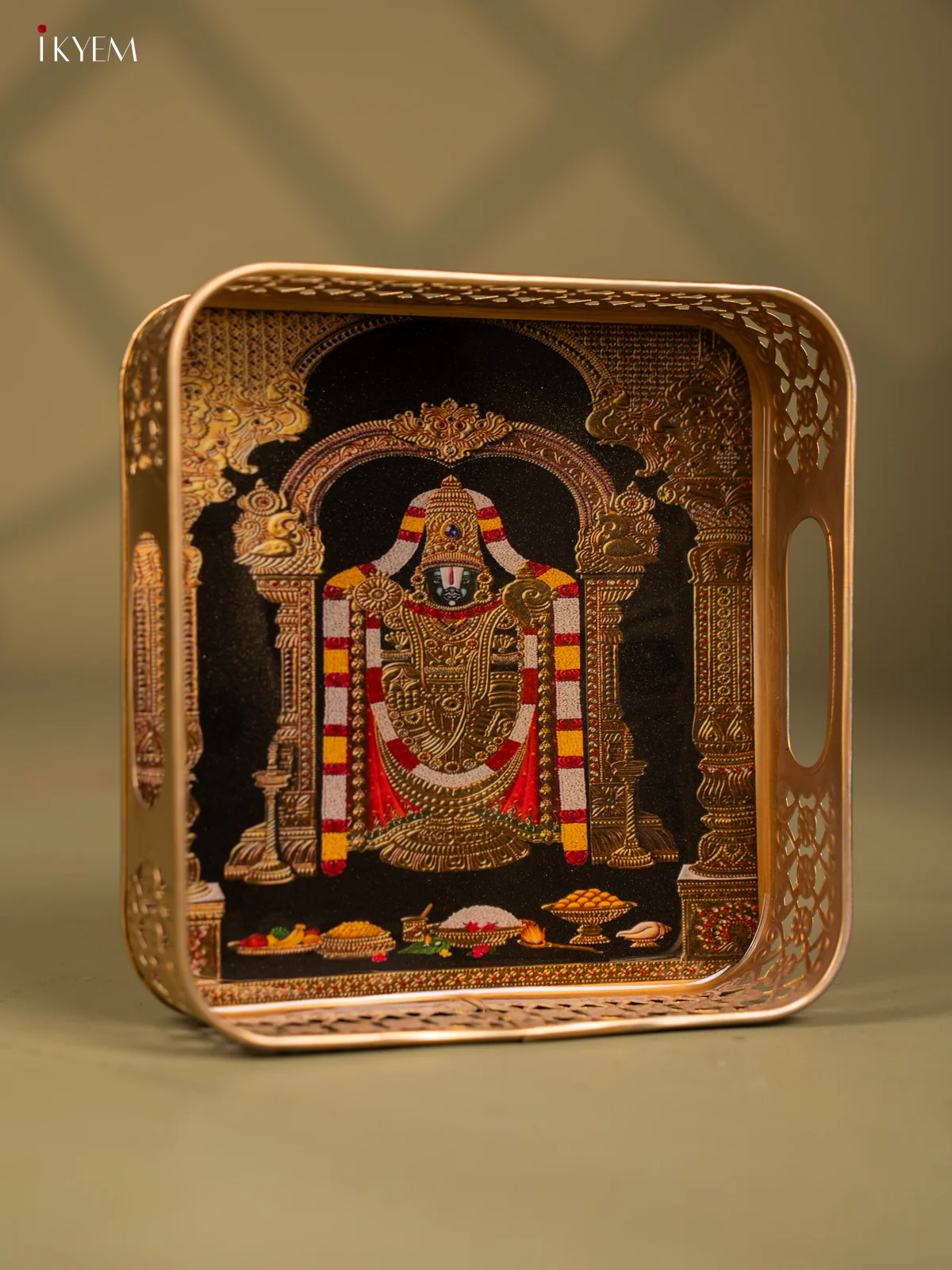 Lord Balaji Printed Square Metal Tray - KF24209 - Image 2