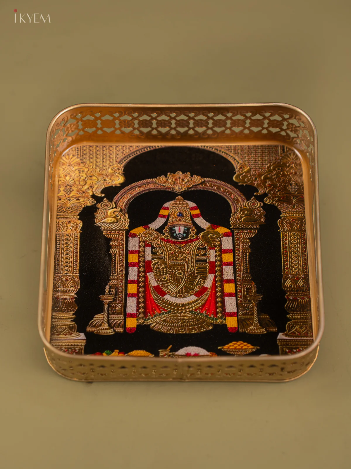 Lord Balaji Printed Square Metal Tray - KF24209 - Image 4