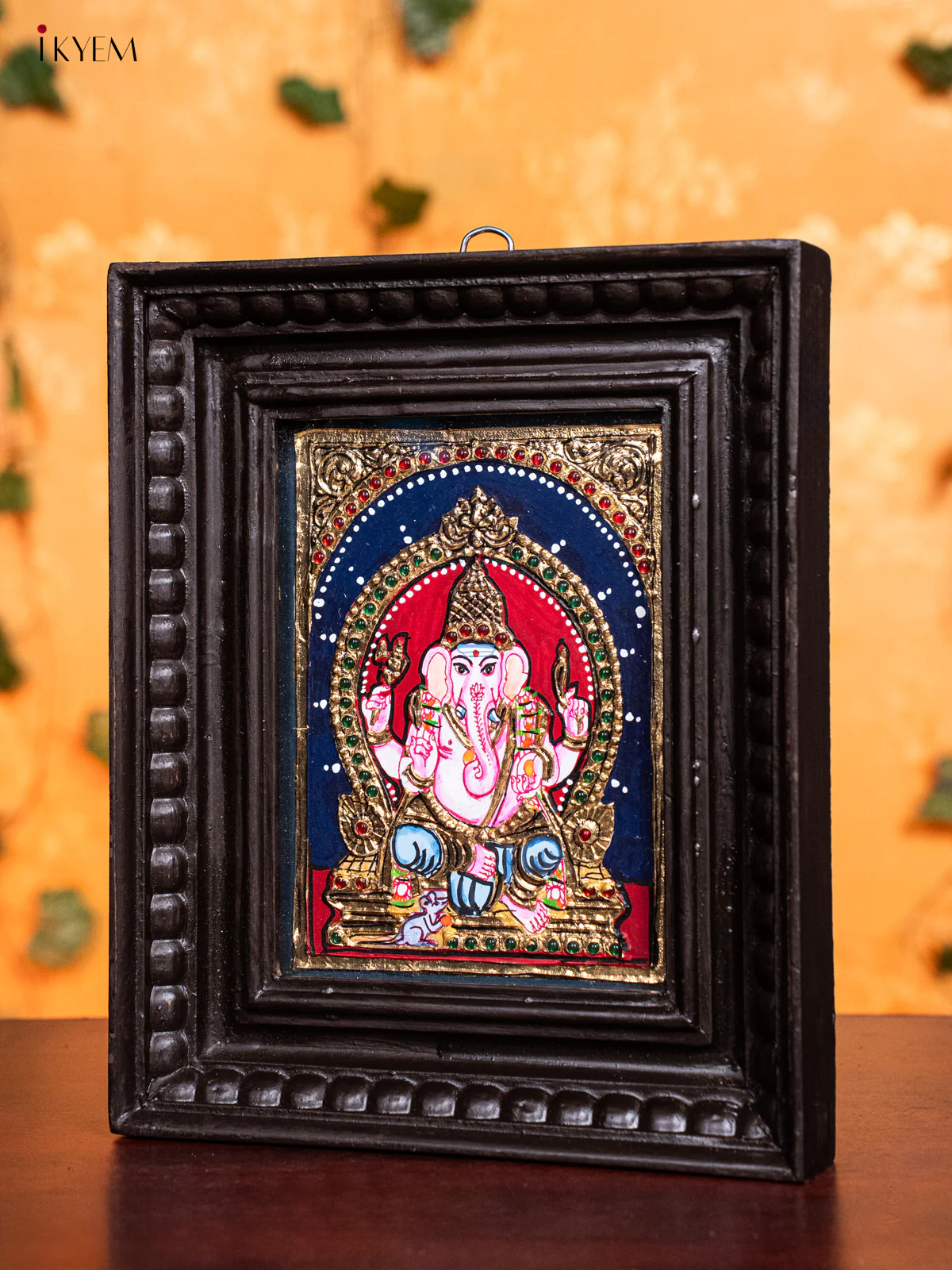 Lord Ganesha Tanjore Painting - (11x9) Inch - KH26112 - Image 4
