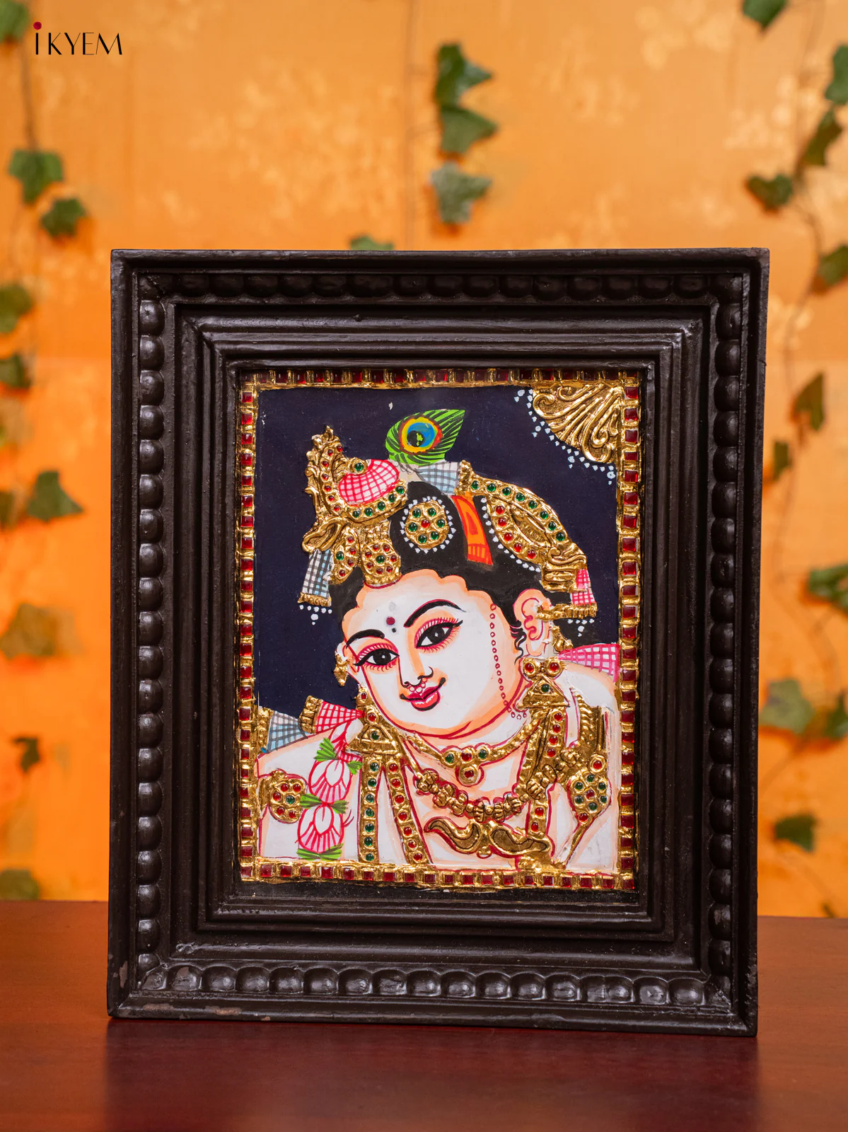 Lord Bala Krishna Tanjore Painting - (13x11) Inch - KH26150