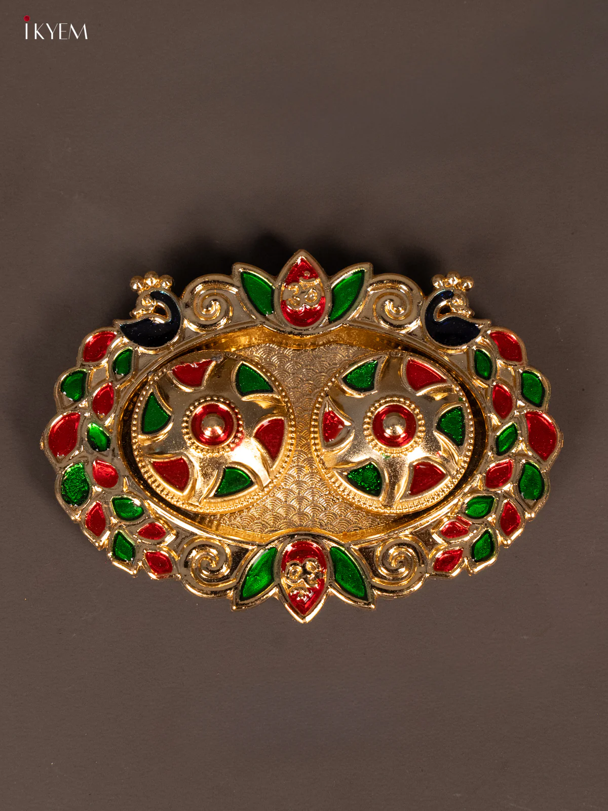 Traditional Meenakari Haldi Kumkum Holder - KG25203