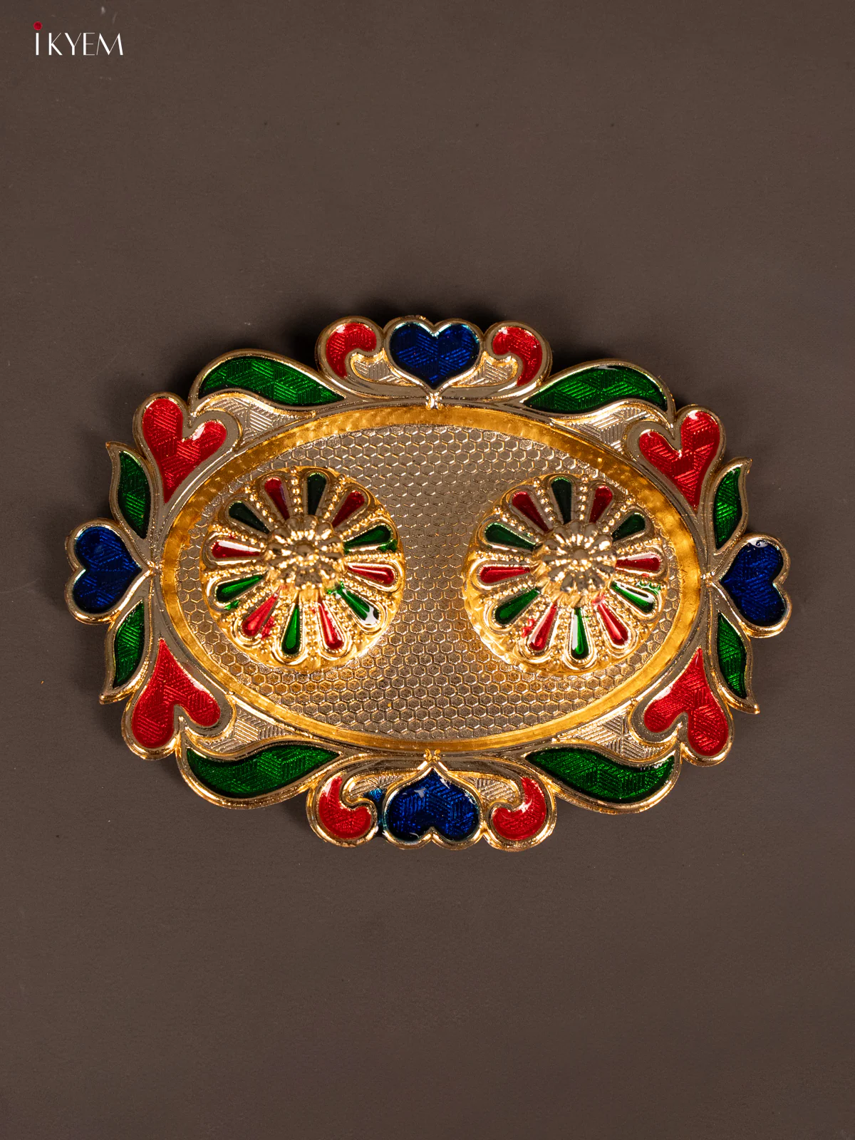 Timeless Meenakari Haldi Kumkum Holder - KG25205