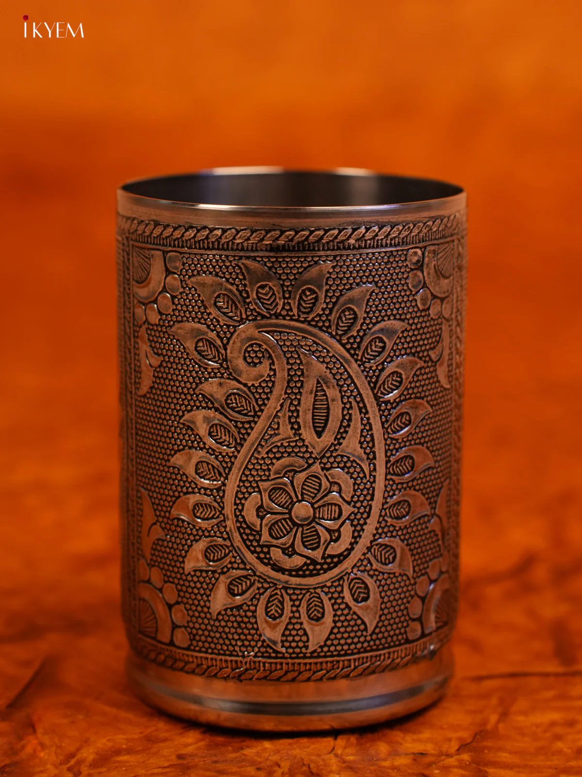 Exquisite Meenakari Designed Oxidized Silver steel Glass - KL31118 - Image 2