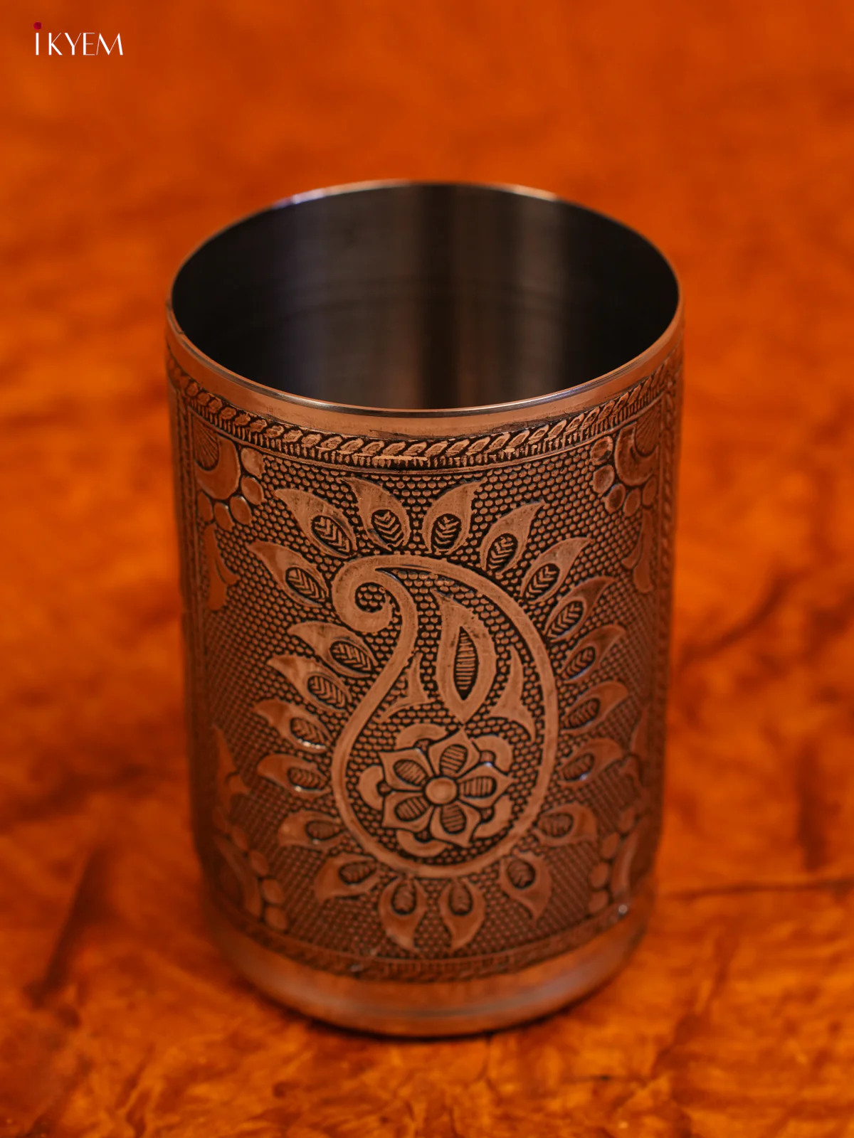 Exquisite Meenakari Designed Oxidized Silver steel Glass - KL31118 - Image 3