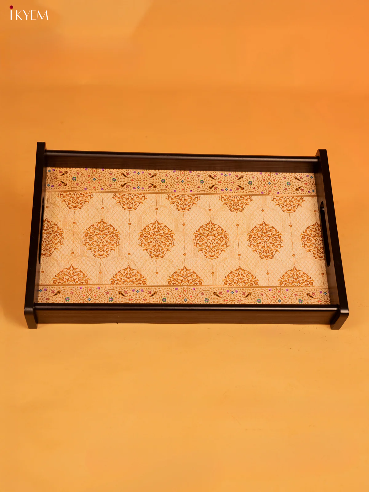 Mughal Inspired Rectangle Wooden Tray (16×10) - KL18136