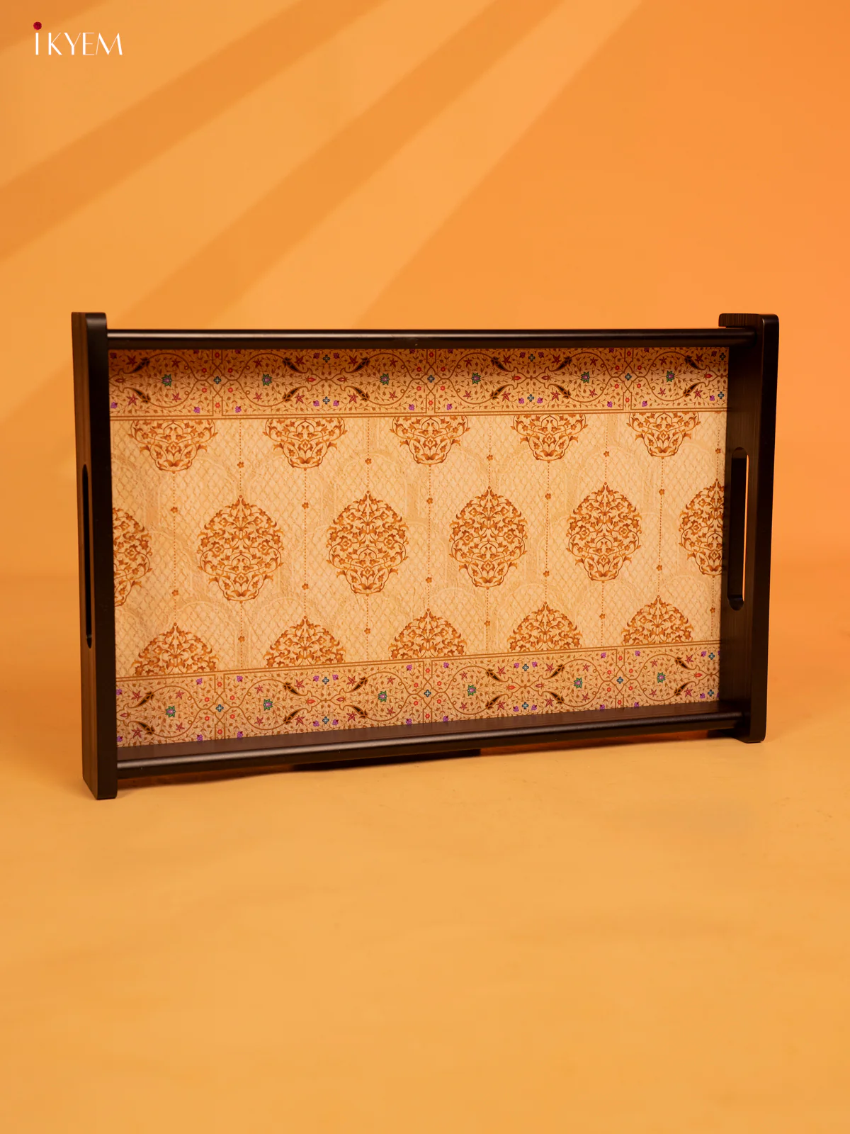 Mughal Inspired Rectangle Wooden Tray (16×10) - KL18136 - Image 2