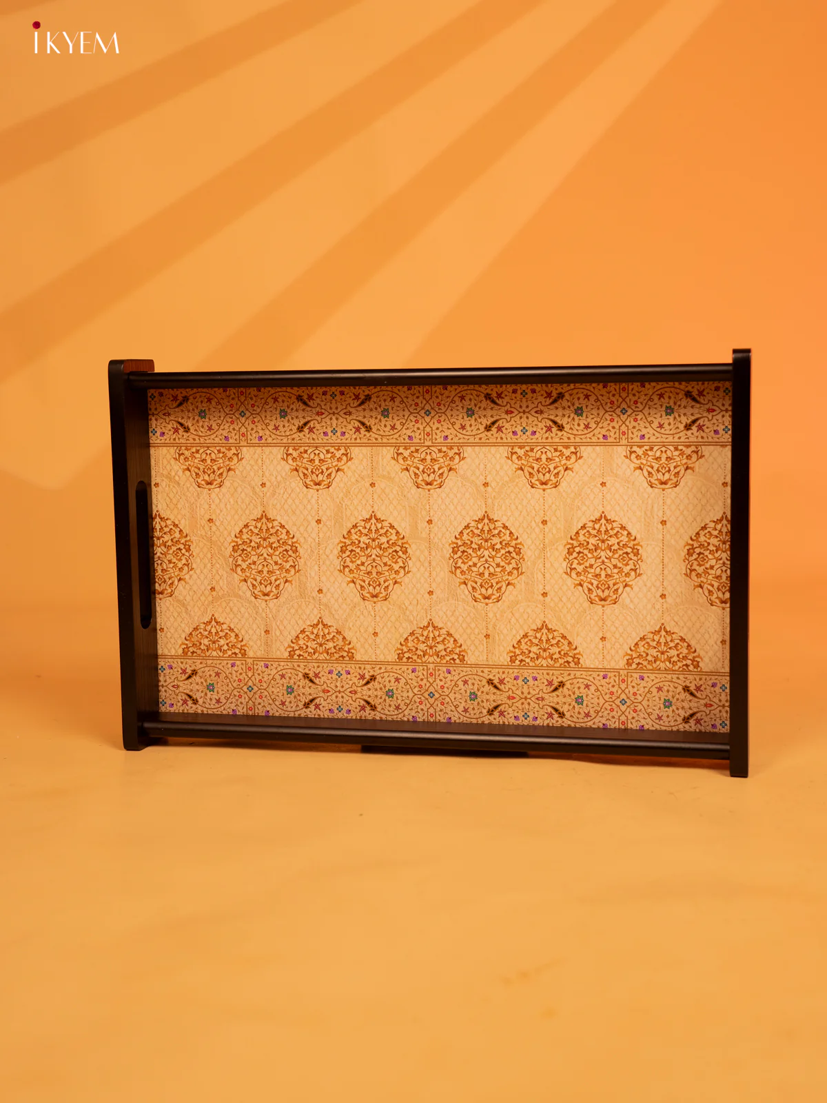 Mughal Inspired Rectangle Wooden Tray (16×10) - KL18136 - Image 3