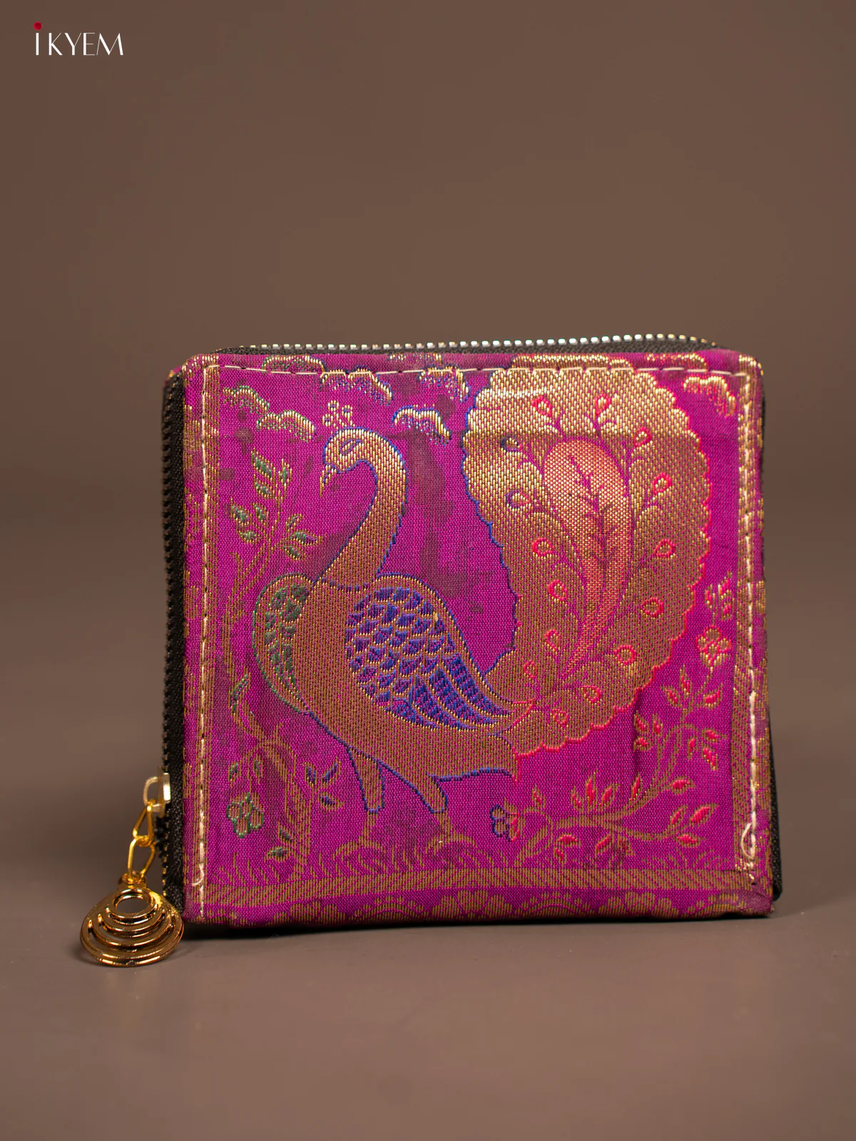 Peacock designed Banarasi Coin Wallet - KF05114