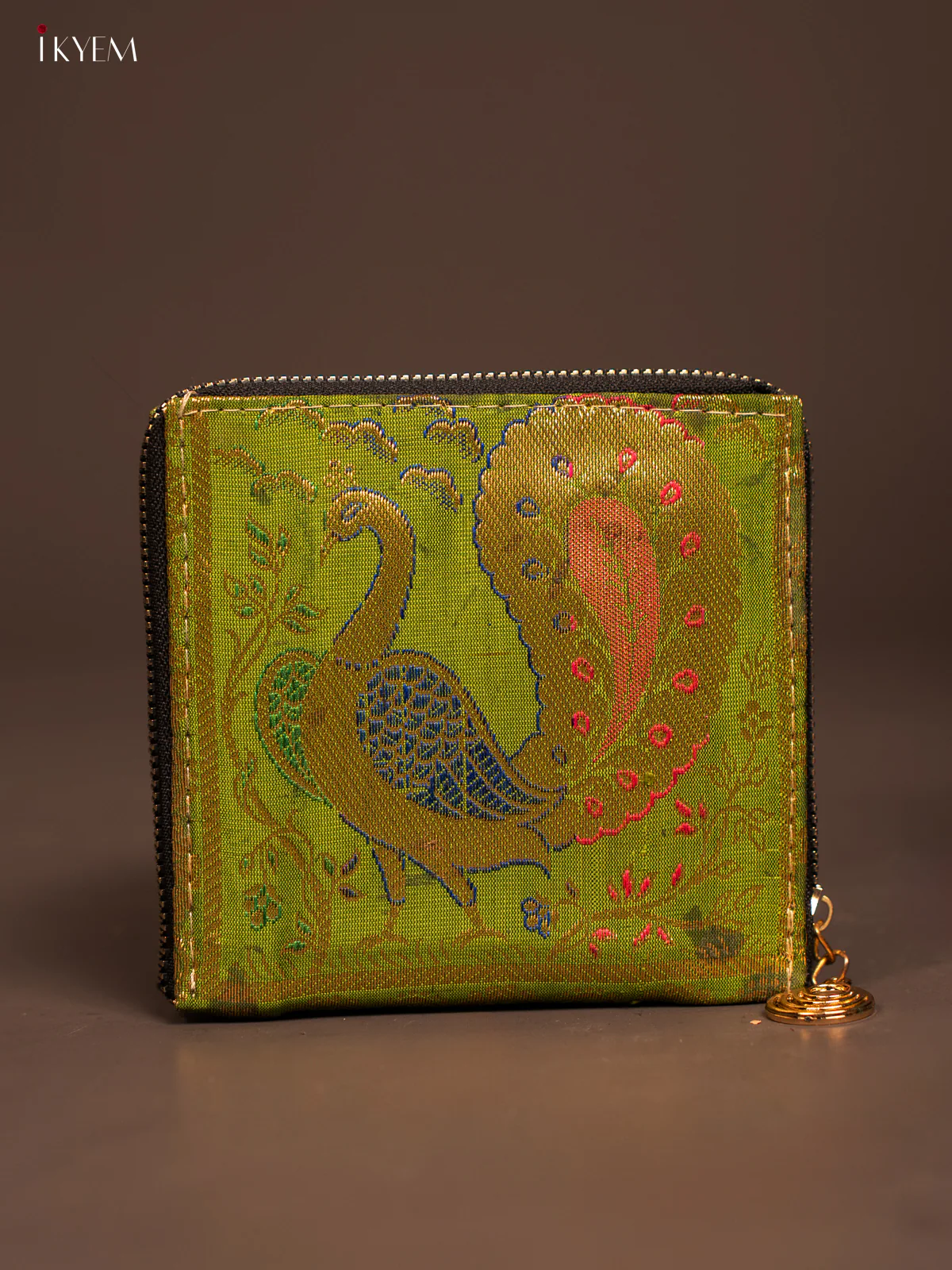 Peacock designed Banarasi Coin Wallet - KF05114 - Image 2