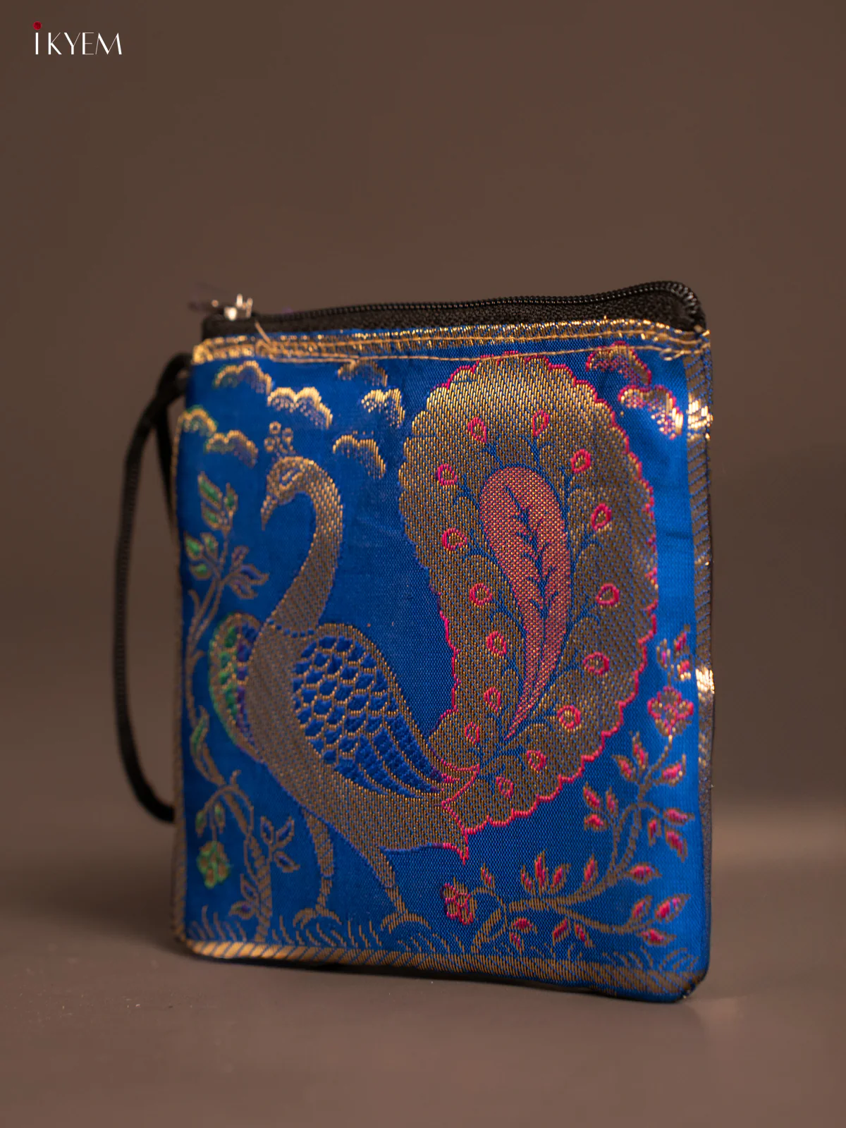 Peacock designed Banarasi Coin Pouch - KF05118 - Image 9