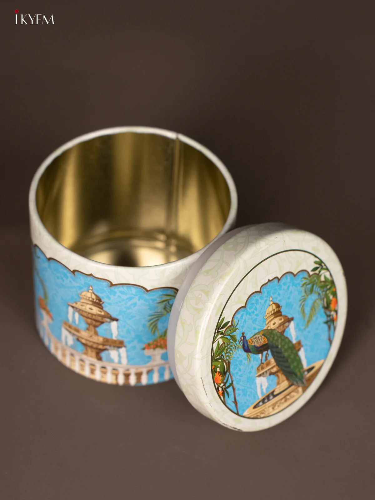 Exquisite Light Green Stainless Steel Box With Peacock Print - KH19115 - Image 2