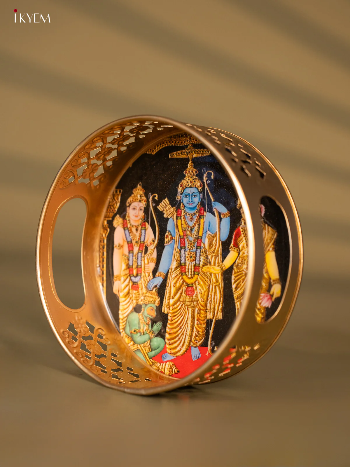 Vivid Ram, Sita & Lakshman With Hanuman ji Printed Metal Tray - KH05177 - Image 2