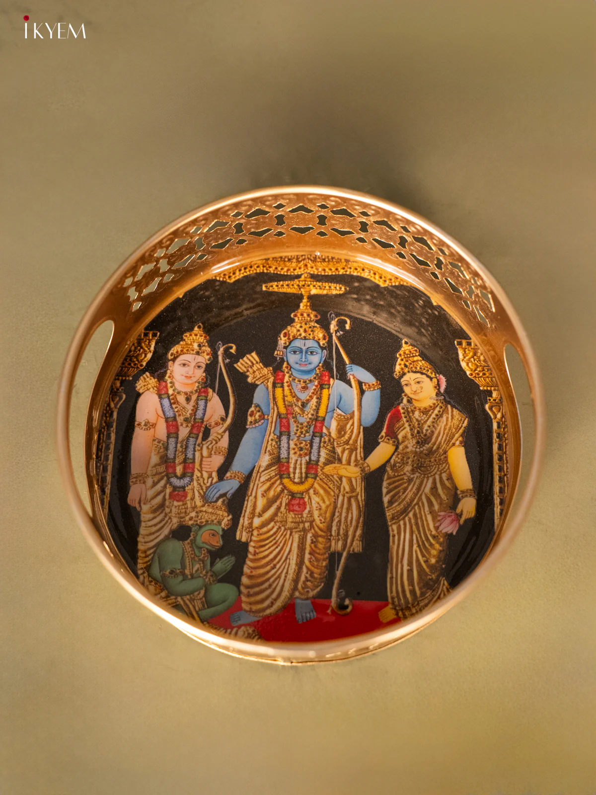 Vivid Ram, Sita & Lakshman With Hanuman ji Printed Metal Tray - KH05177 - Image 4