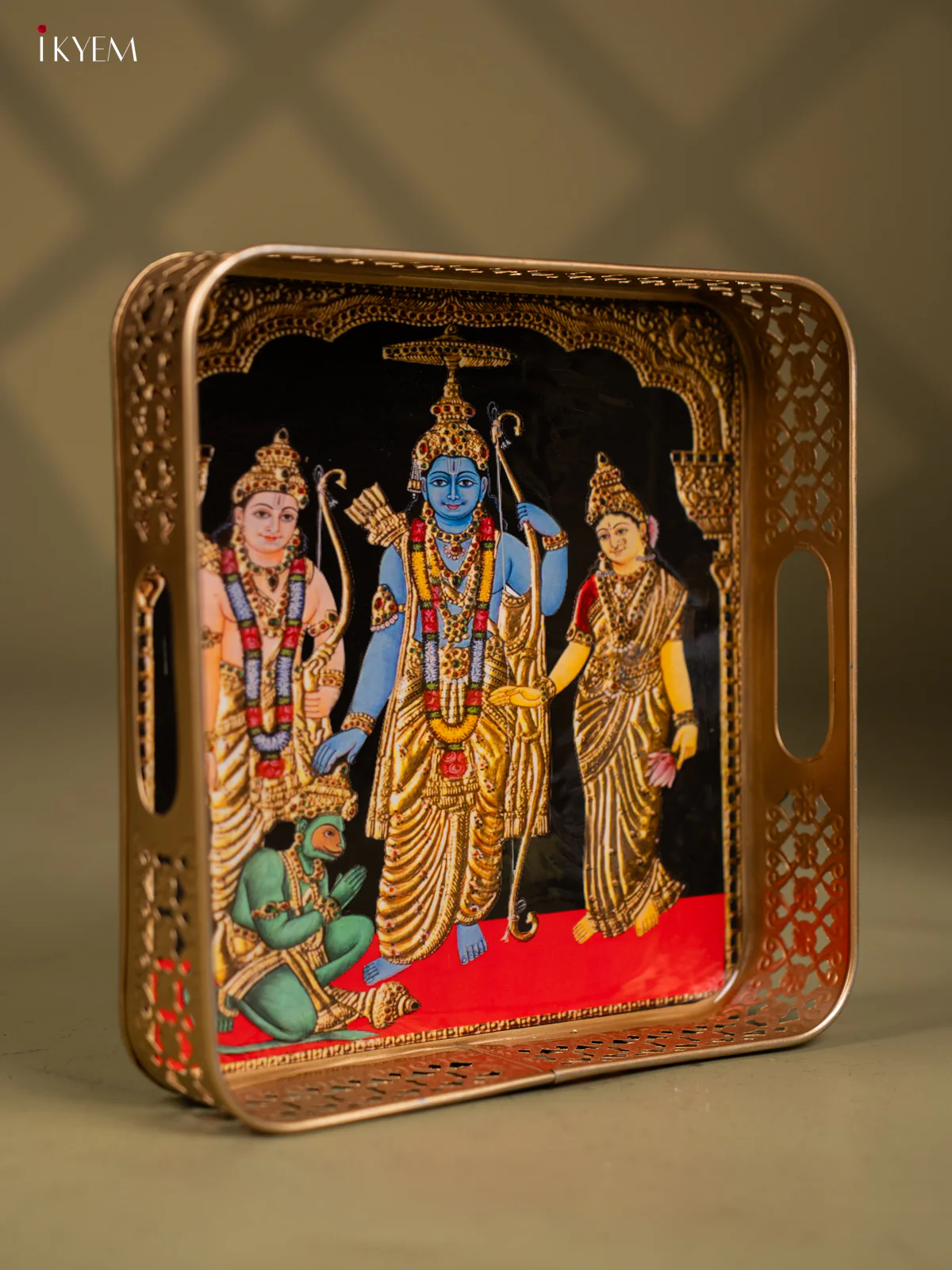 Rama pattabishegam Printed Square Metal tray - KF25160 - Image 2
