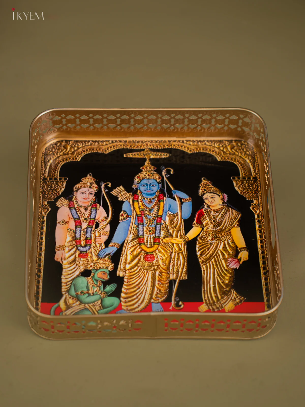 Rama pattabishegam Printed Square Metal tray - KF25160 - Image 4
