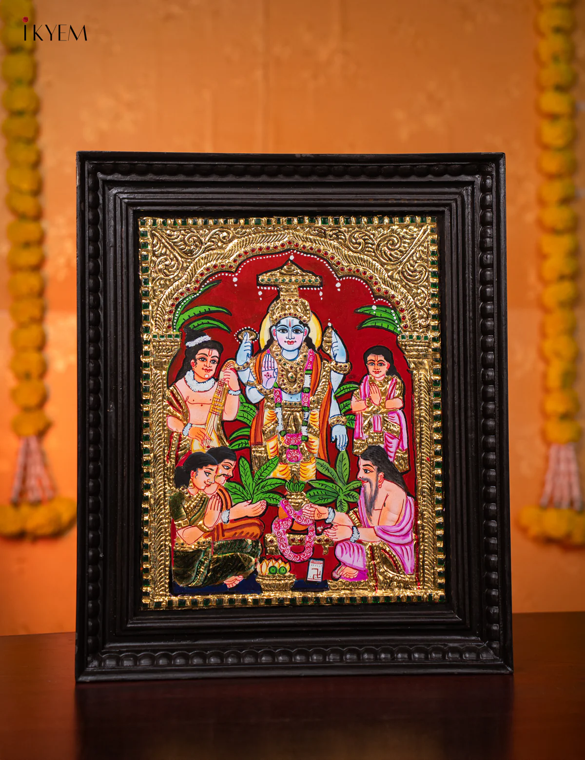 Ramar Pattabhishekam Thanjavur painting (18*15 inches) - KJ03212