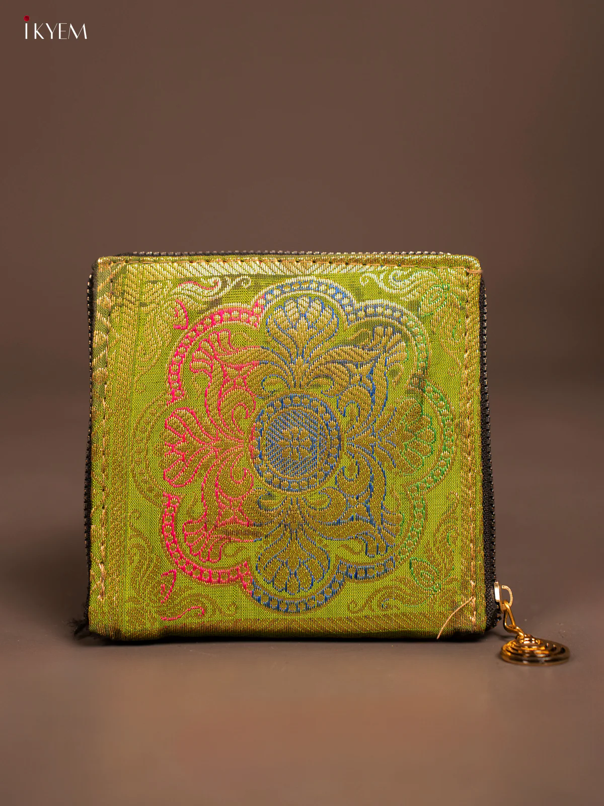 Rangoli designed Banarasi Zip Wallet - KF05111 - Image 10