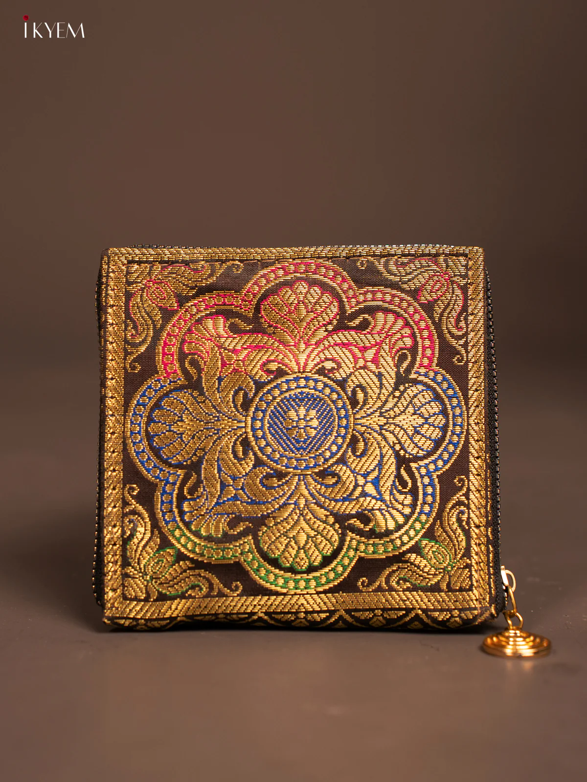 Rangoli designed Banarasi Zip Wallet - KF05111 - Image 11