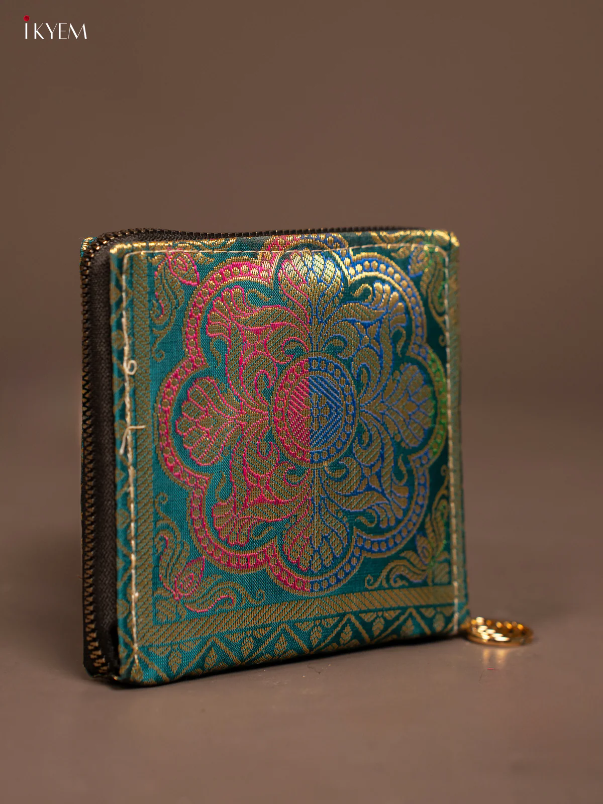 Rangoli designed Banarasi Zip Wallet - KF05111 - Image 13