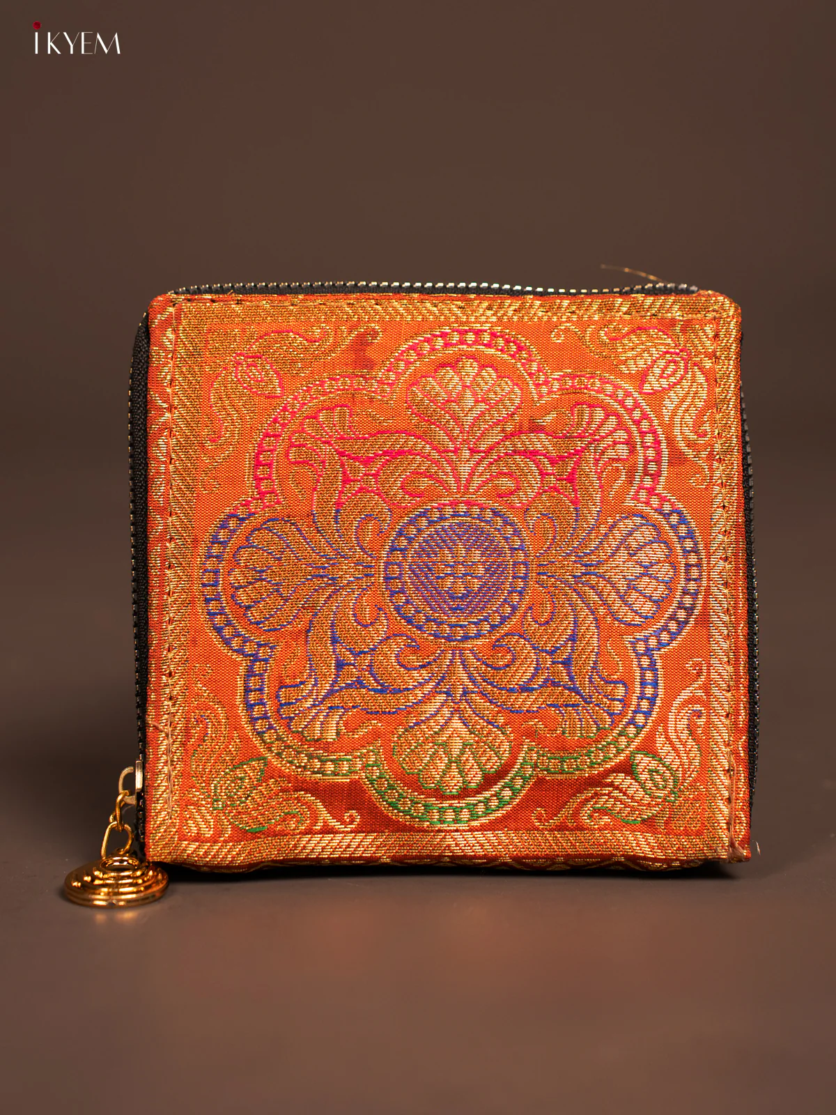 Rangoli designed Banarasi Zip Wallet - KF05111 - Image 8