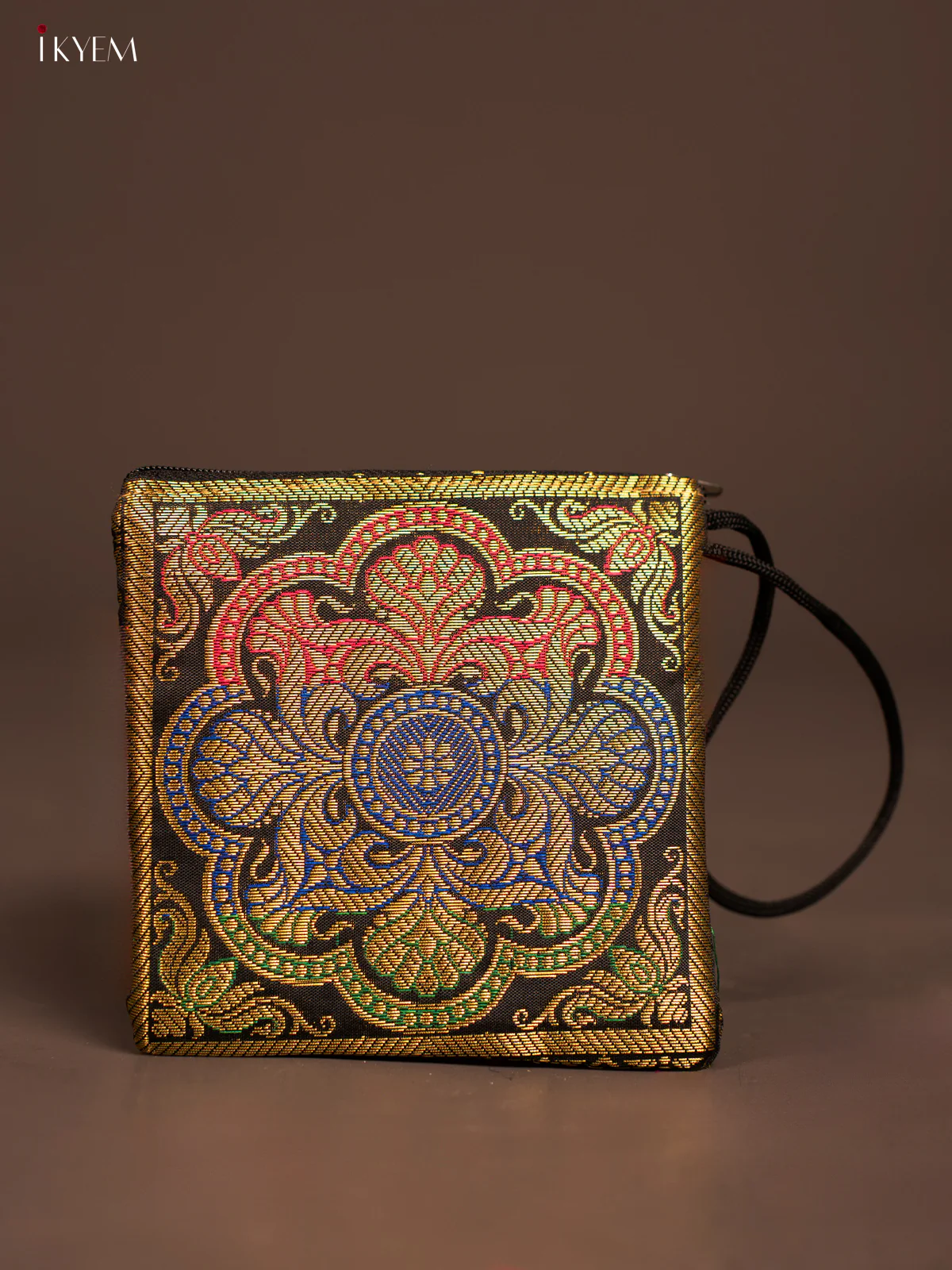 Rangoli designed Banarasi Coin Pouch -  KF05115 - Image 4