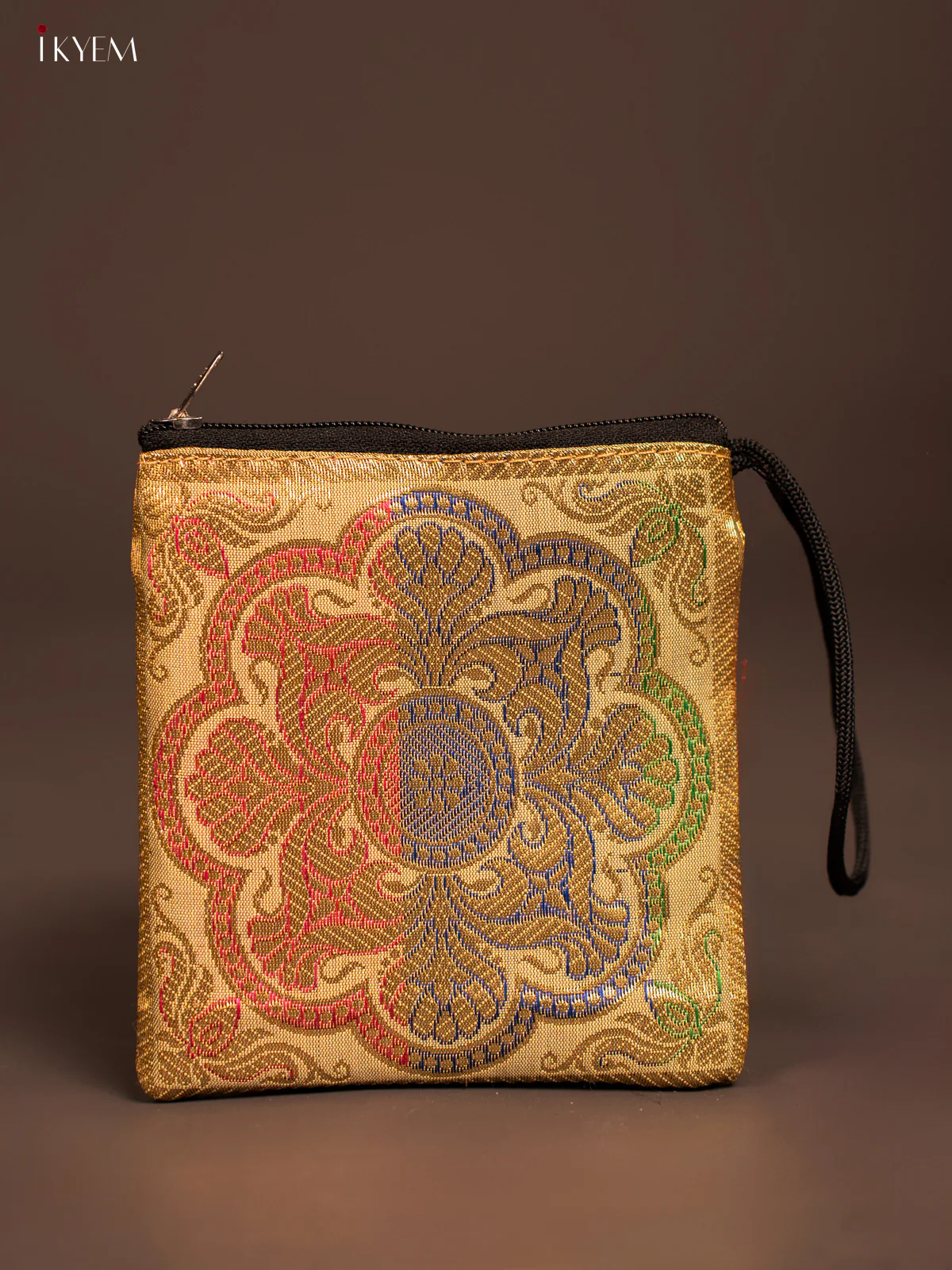 Rangoli designed Banarasi Coin Pouch -  KF05115 - Image 6