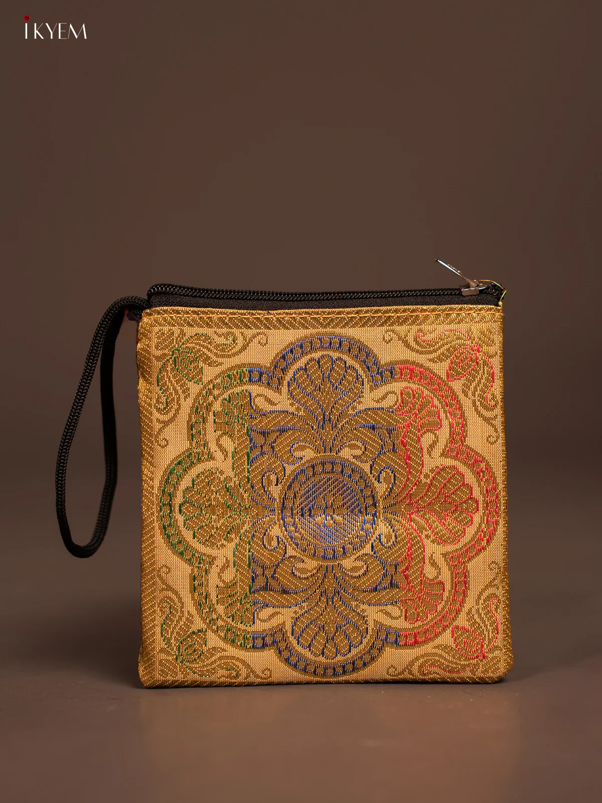 Rangoli designed Banarasi Coin Pouch -  KF05115 - Image 9