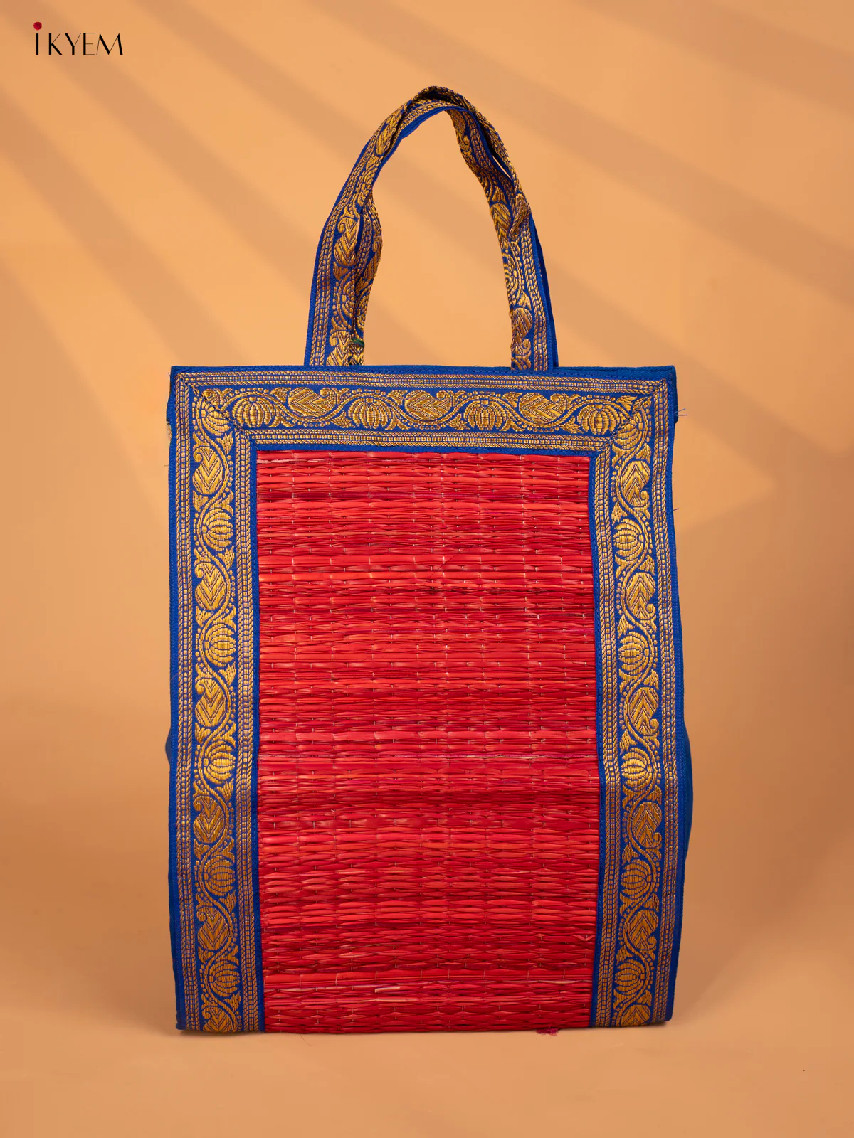 Red Korai Bag with Zari Borders - KD02112