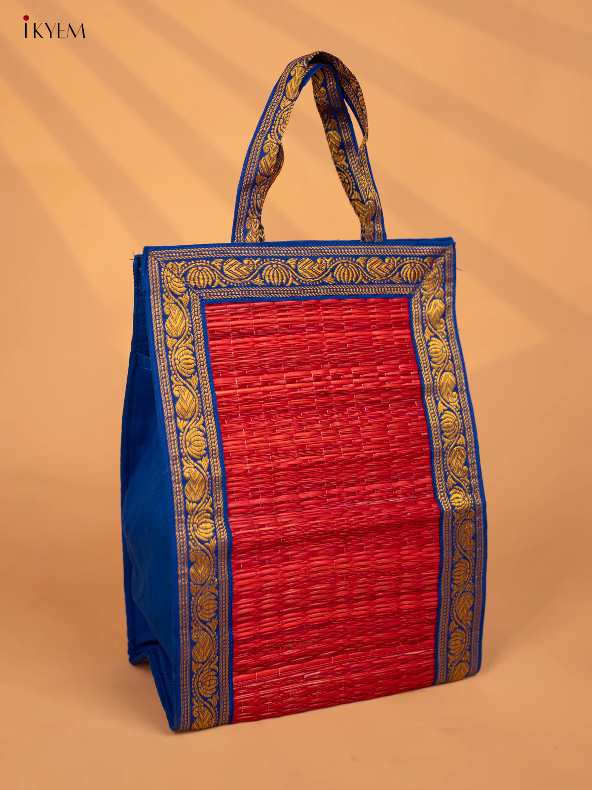 Red Korai Bag with Zari Borders - KD02112 - Image 2