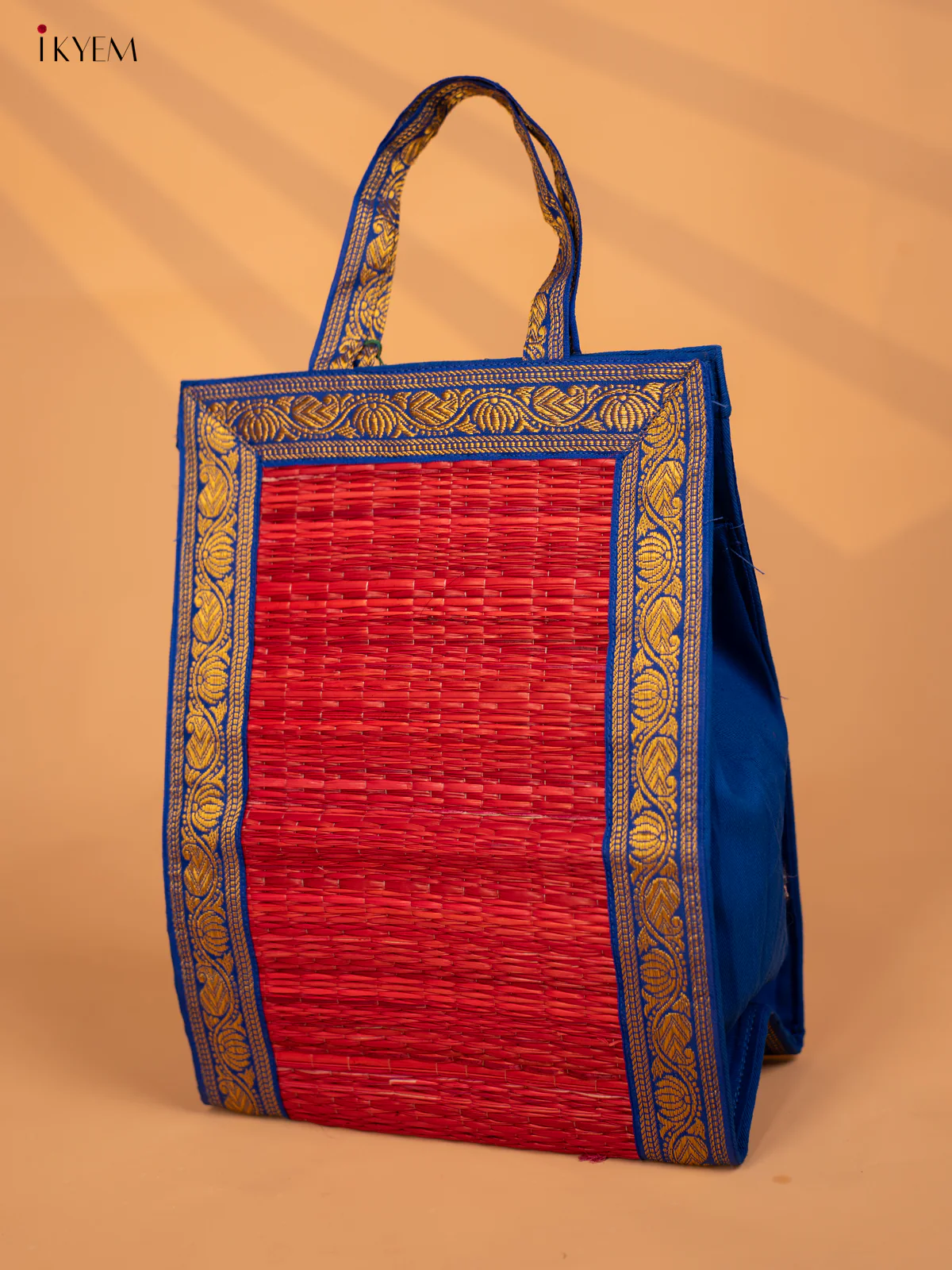 Red Korai Bag with Zari Borders - KD02112 - Image 3