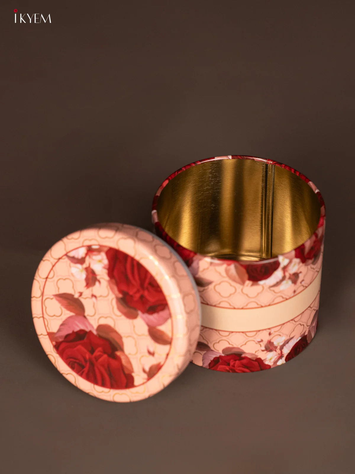 Pretty Light Pink Stainless Steel Box With Rose Print - KH19116 - Image 2
