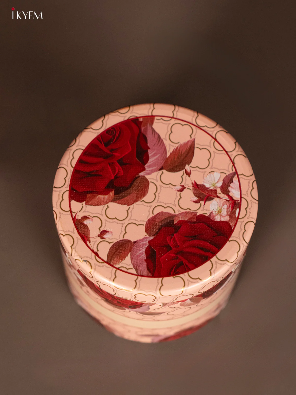 Pretty Light Pink Stainless Steel Box With Rose Print - KH19116 - Image 3