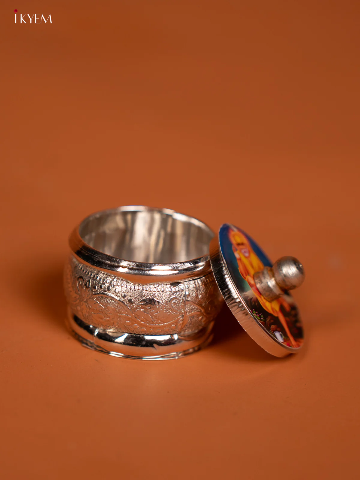 SaiBaba Printed German Silver Kumkum Holder for Gifting - KF10232 - Image 3