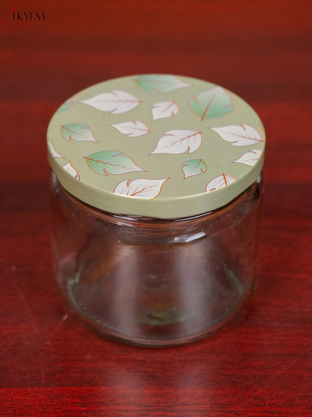 Glass Storage Jars With Pastel Green Digital Printed Lid - KH28114