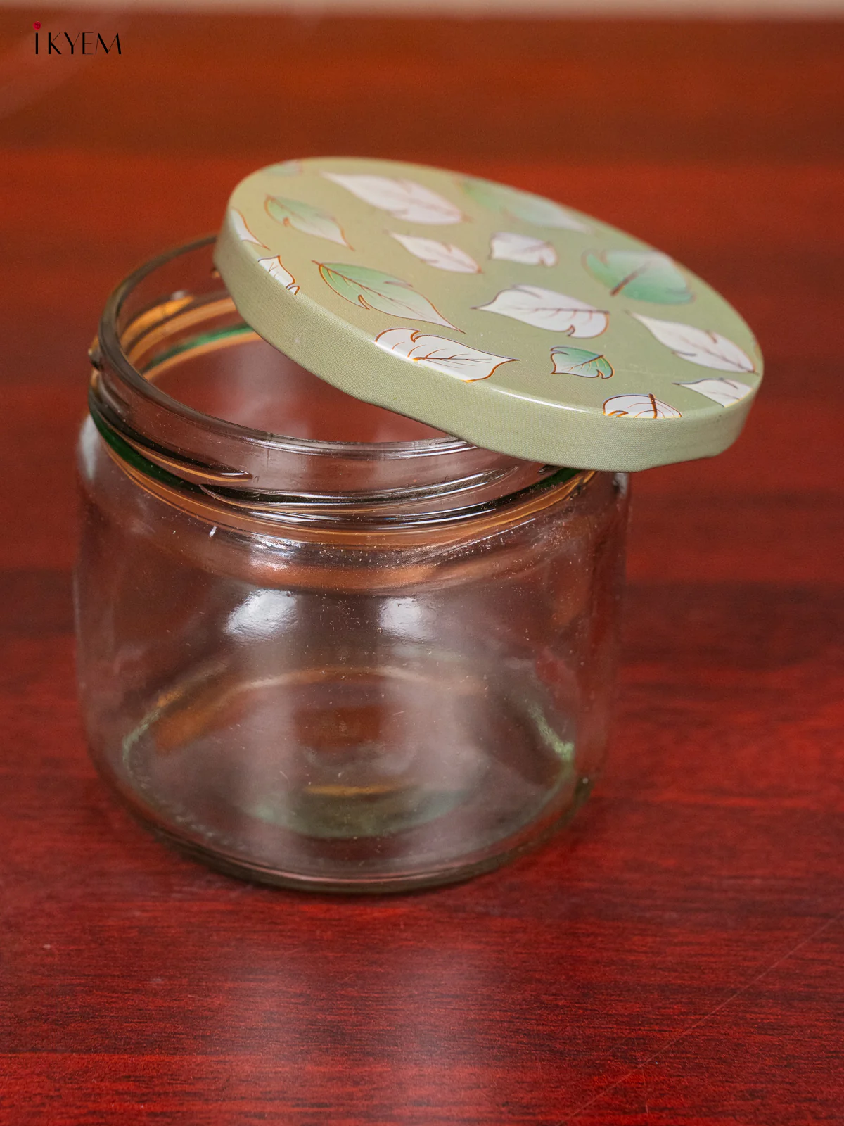 Glass Storage Jars With Pastel Green Digital Printed Lid - KH28114 - Image 3