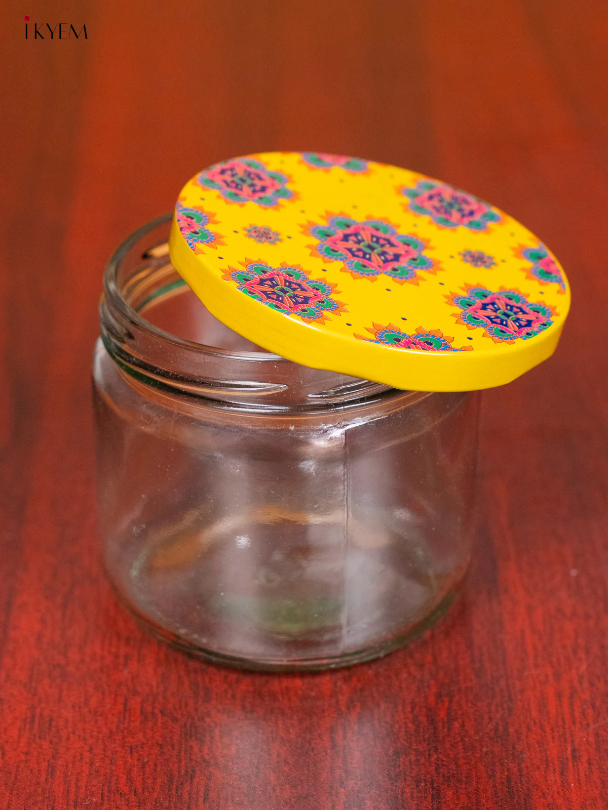 Glass Storage Jars With Vibrant Yellow Digital Printed Lid - KH28115 - Image 3