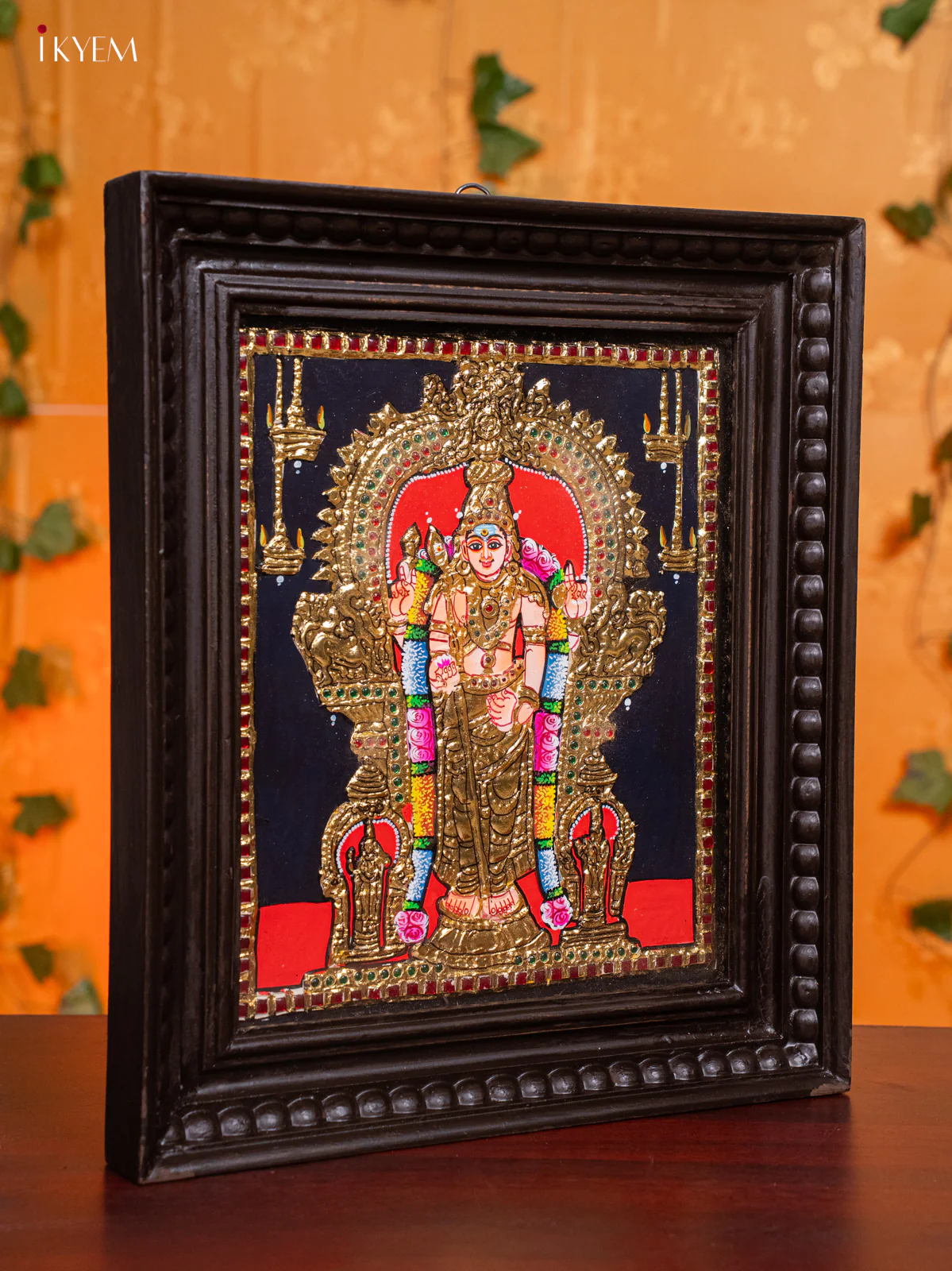 Tiruchendur Murugan Tanjore painting - (13x15) Inch - KH26162 - Image 2