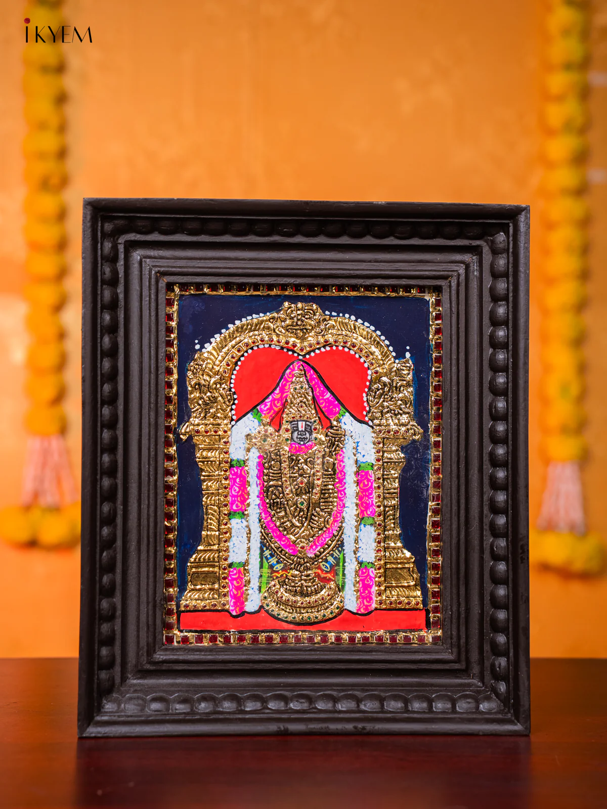 Tirupati Lord Venkatachalapathy Tanjore painting - (13×11) Inch  - KJ03113