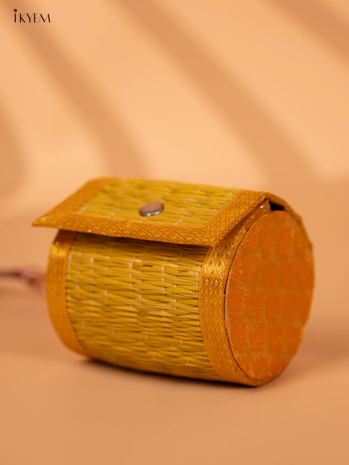 Yellow Raw Silk with korai Bangle box - KC20123 - Image 2